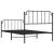 Cadru pat metalic cu tăblii de cap/picioare,  negru, 107x203 cm GartenMobel Dekor
