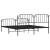 Cadru pat metalic cu tăblii de cap/picioare , negru, 183x213 cm GartenMobel Dekor