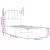 Cadru de pat metalic cu tăblie, alb, 80x200 cm GartenMobel Dekor