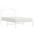 Cadru de pat din metal cu tăblie, alb, 107x203 cm GartenMobel Dekor