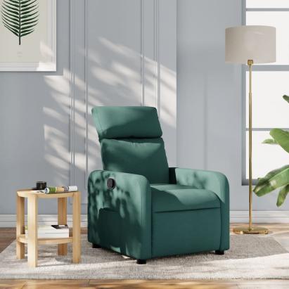 Fotoliu rabatabil, verde închis, material textil GartenMobel Dekor