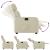 Fotoliu rabatabil, crem, piele ecologică GartenMobel Dekor