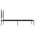 Cadru de pat din metal cu tăblie, negru, 107x203 cm GartenMobel Dekor