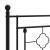 Cadru de pat din metal cu tăblie, negru, 107x203 cm GartenMobel Dekor
