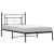 Cadru de pat din metal cu tăblie, negru, 107x203 cm GartenMobel Dekor