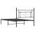 Cadru de pat din metal cu tăblie, negru, 107x203 cm GartenMobel Dekor