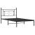 Cadru de pat din metal cu tăblie, negru, 107x203 cm GartenMobel Dekor
