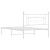 Cadru de pat din metal cu tăblie, alb, 107x203 cm GartenMobel Dekor