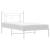 Cadru de pat din metal cu tăblie, alb, 107x203 cm GartenMobel Dekor