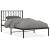 Cadru de pat din metal cu tăblie, negru, 100x200 cm GartenMobel Dekor