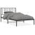 Cadru de pat din metal cu tăblie, negru, 107x203 cm GartenMobel Dekor