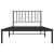 Cadru de pat din metal cu tăblie, negru, 107x203 cm GartenMobel Dekor