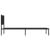 Cadru de pat din metal cu tăblie, negru, 107x203 cm GartenMobel Dekor