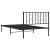 Cadru de pat din metal cu tăblie, negru, 107x203 cm GartenMobel Dekor