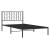 Cadru de pat din metal cu tăblie, negru, 107x203 cm GartenMobel Dekor