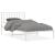 Cadru de pat din metal cu tăblie, alb, 107x203 cm GartenMobel Dekor