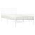 Cadru de pat metalic cu tăblie de cap/picioare  alb 107x203 cm GartenMobel Dekor