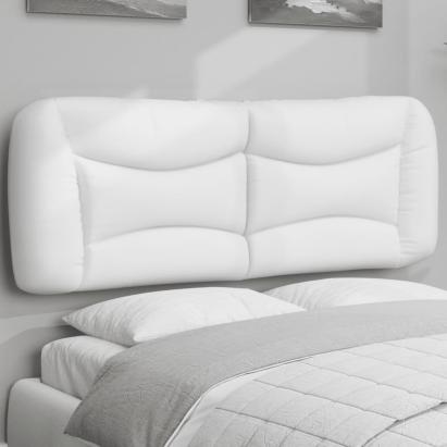Pernă pentru tăblie pat, alb, 140 cm, piele artificială GartenMobel Dekor