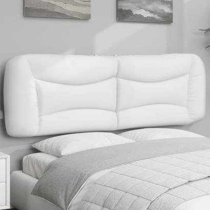 Pernă pentru tăblie pat, alb, 160 cm, piele artificială GartenMobel Dekor