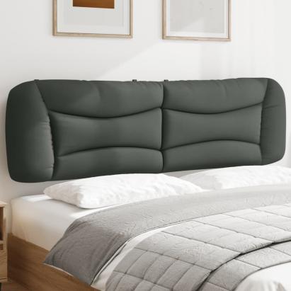 Pernă pentru tăblie de pat, gri închis, 180 cm, material textil GartenMobel Dekor
