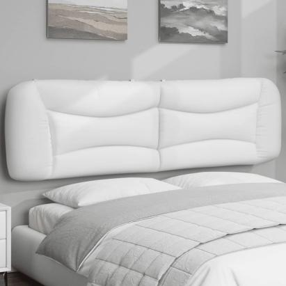 Pernă pentru tăblie pat, alb, 180 cm, piele artificială GartenMobel Dekor