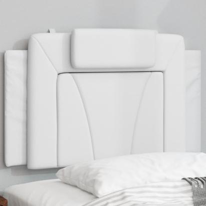 Pernă pentru tăblie pat, alb, 80 cm, piele artificială GartenMobel Dekor