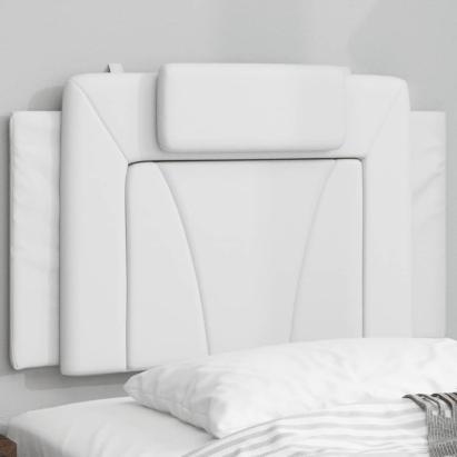 Pernă pentru tăblie pat, alb, 90 cm, piele artificială GartenMobel Dekor