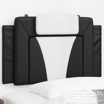 Pernă pentru tăblie pat, negru și alb, 90 cm, piele artificială GartenMobel Dekor