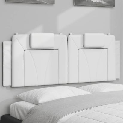 Pernă pentru tăblie pat, alb, 120 cm, piele artificială GartenMobel Dekor