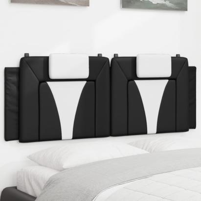 Pernă pentru tăblie pat, negru și alb, 120cm, piele artificială GartenMobel Dekor