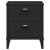 Noptieră „VIKEN”, negru, lemn masiv de pin GartenMobel Dekor