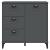 Dulap „VIKEN”, gri antracit, 80x40x80 cm, lemn masiv de pin GartenMobel Dekor