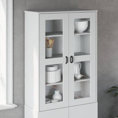 Dulap superior „VIKEN”, alb, lemn masiv de pin GartenMobel Dekor