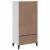 Bibliotecă „VIKEN”, alb, 60x35x123 cm, lemn masiv de pin GartenMobel Dekor