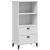 Bibliotecă „VIKEN”, alb, 60x35x123 cm, lemn masiv de pin GartenMobel Dekor