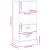 Bibliotecă „VIKEN”, alb, 60x35x123 cm, lemn masiv de pin GartenMobel Dekor