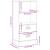 Bibliotecă „VIKEN”, negru, 60x35x123 cm, lemn masiv de pin GartenMobel Dekor