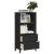 Bibliotecă „VIKEN”, negru, 60x35x123 cm, lemn masiv de pin GartenMobel Dekor