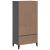 Bibliotecă „VIKEN”, gri antracit, 60x35x123 cm, lemn masiv pin GartenMobel Dekor
