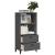 Bibliotecă „VIKEN”, gri antracit, 60x35x123 cm, lemn masiv pin GartenMobel Dekor
