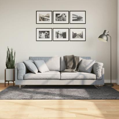 Covor HUARTE, fir scurt, moale și lavabil, antracit, 120x170 cm GartenMobel Dekor