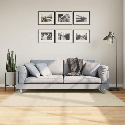 Covor HUARTE, fir scurt, moale și lavabil, crem, 120x170 cm GartenMobel Dekor