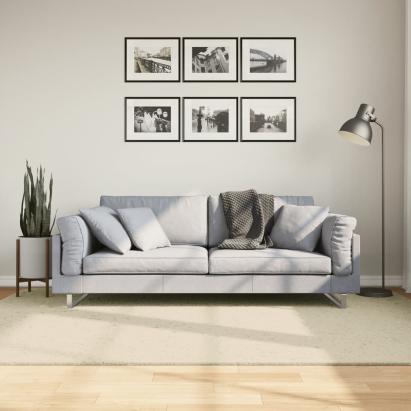 Covor HUARTE, fir scurt, moale și lavabil, crem, 160x230 cm GartenMobel Dekor