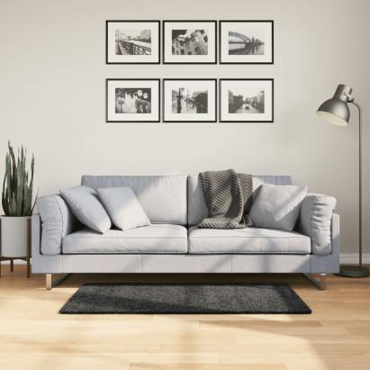 Covor pufos modern, fir lung, antracit, 60x110 cm GartenMobel Dekor