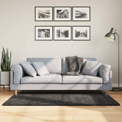 Covor pufos modern, fir lung, antracit, 80x150 cm GartenMobel Dekor