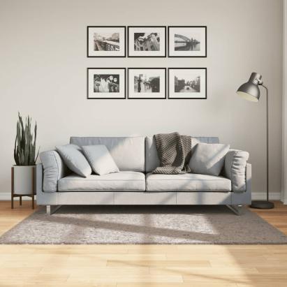Covor pufos "PAMPLONA" cu fire înalte, bej modern, 120x170 cm GartenMobel Dekor