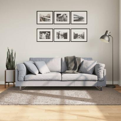 Covor pufos "PAMPLONA" cu fire înalte, bej modern, 140x200 cm GartenMobel Dekor