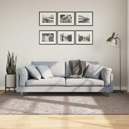 Covor pufos "PAMPLONA" cu fire înalte, bej modern, 160x230 cm GartenMobel Dekor