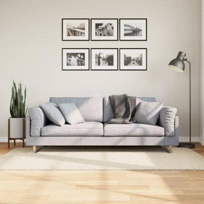 Covor pufos modern, fir lung, crem, 80x150 cm GartenMobel Dekor