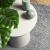 Covor pufos "PAMPLONA" cu fire înalte, gri modern, Ø 120 cm GartenMobel Dekor